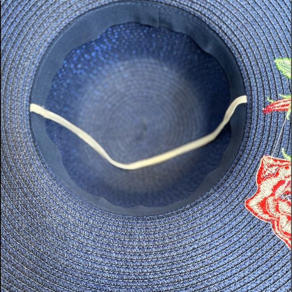 🌟3xHP🌟Glam Old Hollywood Rose Sequin Navy Hat - Picture 13 of 14